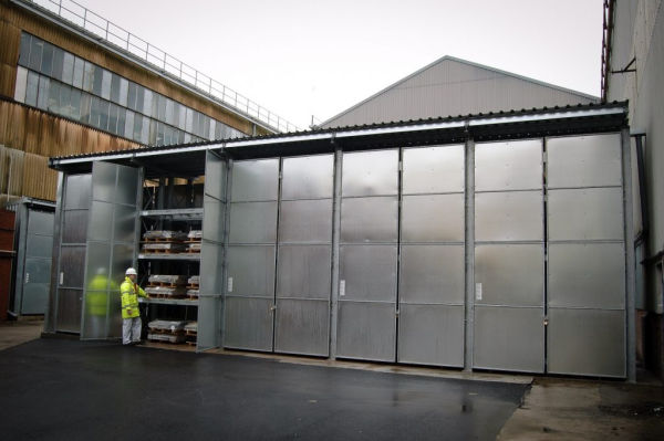 rack clad building with heavy duty racks